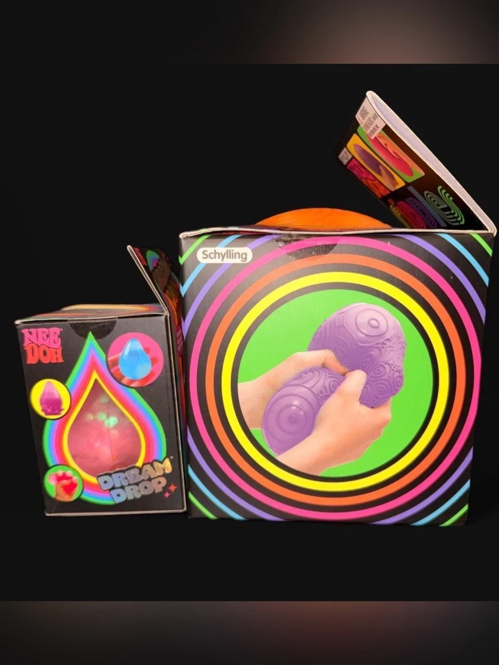 Super NeeDoh Ripples and Dream Drop Stress Toy — Orange/Pink
